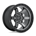 Fuel 1Pc D698 Kicker 17X9 +1 Matte Gunmetal Black Bead Ring