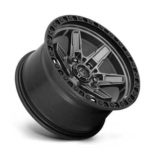 Fuel 1Pc D698 Kicker 17X9 -12 Matte Gunmetal Black Bead Ring