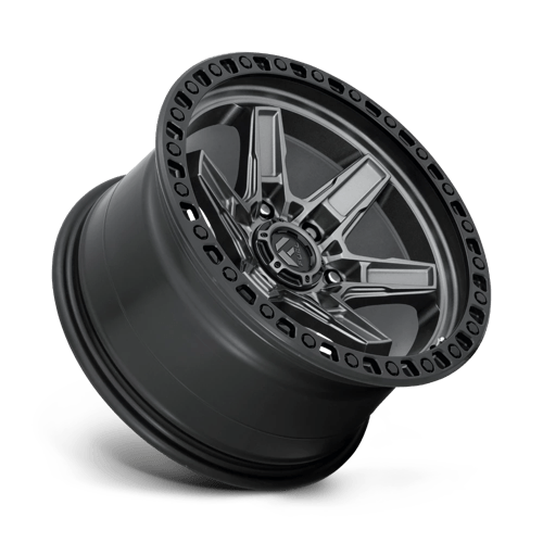 Fuel 1Pc D698 Kicker 17X9 -12 Matte Gunmetal Black Bead Ring