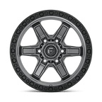 Fuel 1Pc D698 Kicker 17X9 +1 Matte Gunmetal Black Bead Ring