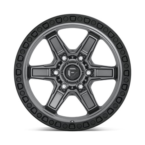 Fuel 1Pc D698 Kicker 17X9 +1 Matte Gunmetal Black Bead Ring