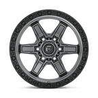 Fuel 1Pc D698 Kicker 17X9 +1 Matte Gunmetal Black Bead Ring
