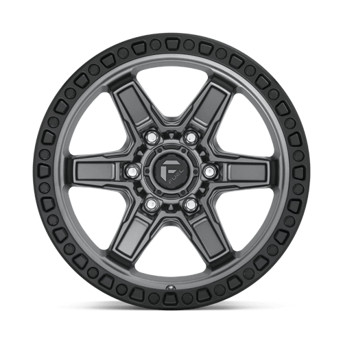 Fuel 1Pc D698 Kicker 17X9 +1 Matte Gunmetal Black Bead Ring