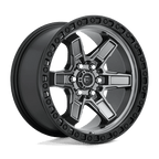 Fuel 1Pc D698 Kicker 17X9 +12 Matte Gunmetal Black Bead Ring