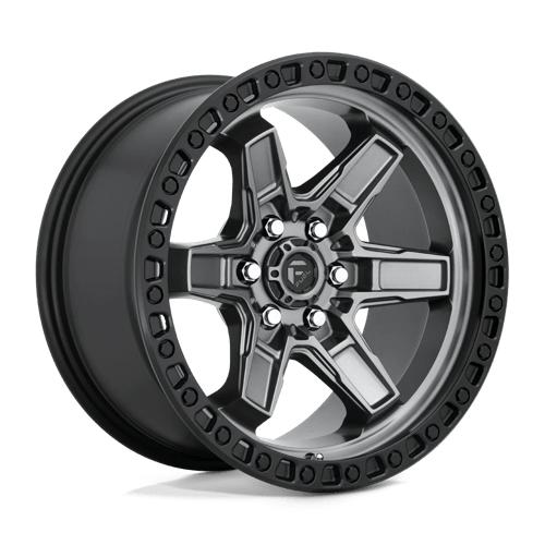Fuel 1Pc D698 Kicker 17X9 +12 Matte Gunmetal Black Bead Ring