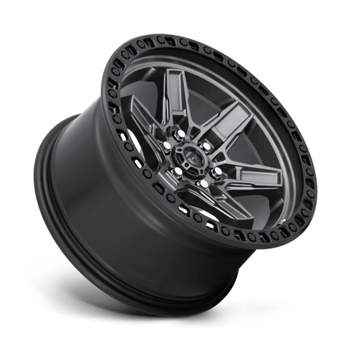 Fuel 1Pc D698 Kicker 17X9 +12 Matte Gunmetal Black Bead Ring