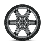 Fuel 1Pc D698 Kicker 17X9 +12 Matte Gunmetal Black Bead Ring
