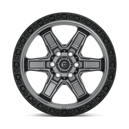 Fuel 1Pc D698 Kicker 17X9 +12 Matte Gunmetal Black Bead Ring