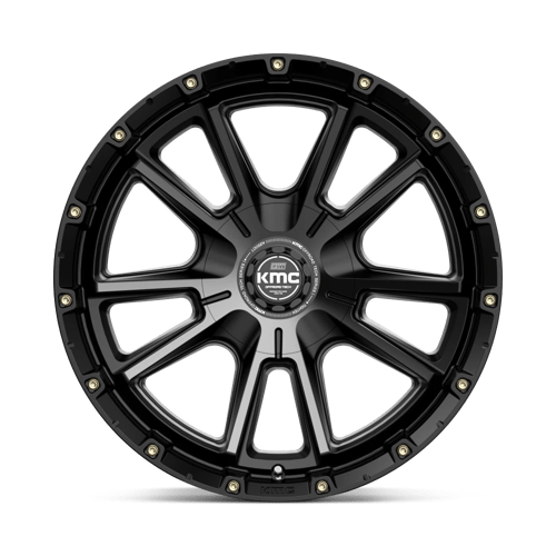 KMC KM100 SYNC 17X9 +-12 SATIN BLACK W/ GRAY TINT