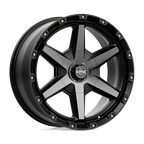 Kmc Km101 Tempo 20X9 +18 Satin Black W/ Gray Tint