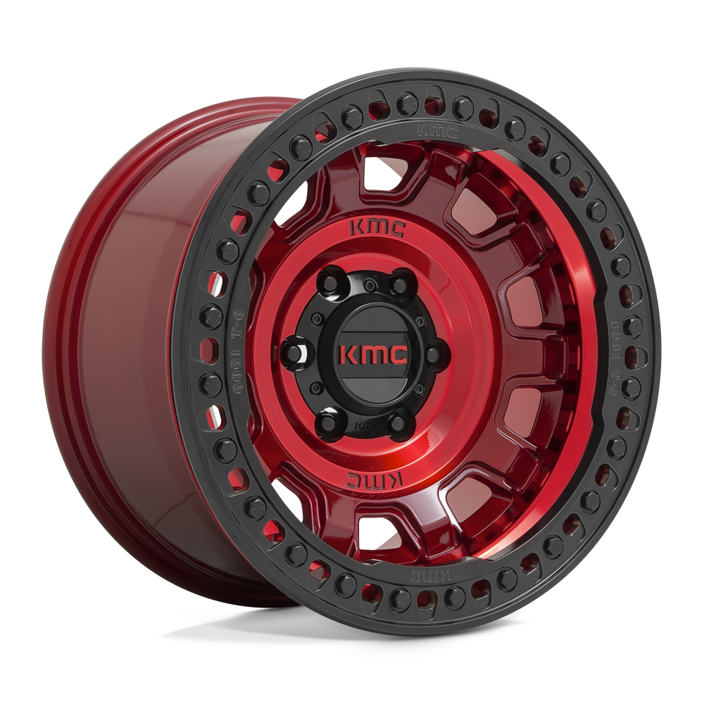 Kmc Km236 Tank Beadlock 17X9 -15 Candy Red