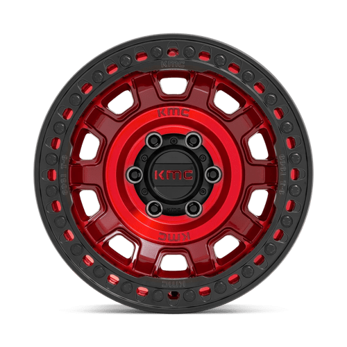 Kmc Km236 Tank Beadlock 17X9 -15 Candy Red