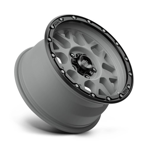Kmc Km535 Grenade Off-Road 17X9 -12 Matte Gray W/ Matte Black Lip