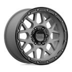 Kmc Km535 Grenade Off-Road 17X9 +18 Matte Gray W/ Matte Black Lip