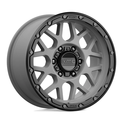 Kmc Km535 Grenade Off-Road 17X9 +18 Matte Gray W/ Matte Black Lip
