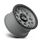 Kmc Km535 Grenade Off-Road 17X9 -12 Matte Gray W/ Matte Black Lip