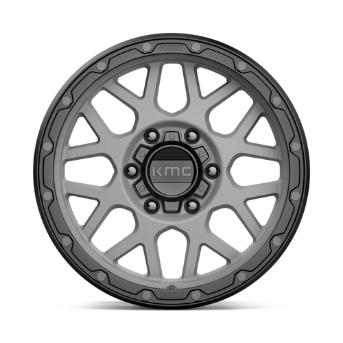 Kmc Km535 Grenade Off-Road 17X9 +18 Matte Gray W/ Matte Black Lip