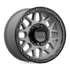 Kmc Km535 Grenade Off-Road 17X9 +18 Matte Gray W/ Matte Black Lip