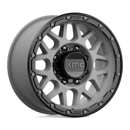 Kmc Km535 Grenade Off-Road 17X9 +18 Matte Gray W/ Matte Black Lip