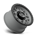 Kmc Km535 Grenade Off-Road 17X9 +18 Matte Gray W/ Matte Black Lip