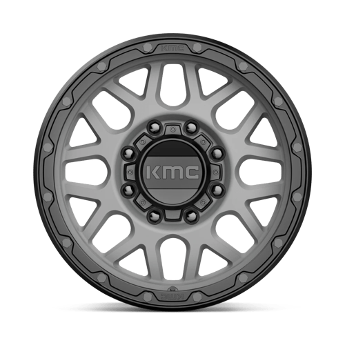 Kmc Km535 Grenade Off-Road 17X9 +18 Matte Gray W/ Matte Black Lip