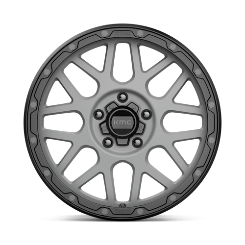 Kmc Km535 Grenade Off-Road 18X8.5 +35 Matte Gray W/ Matte Black Lip