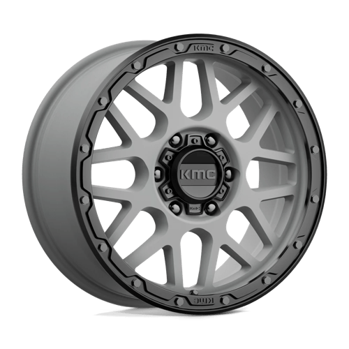 Kmc Km535 Grenade Off-Road 18X8.5 +35 Matte Gray W/ Matte Black Lip