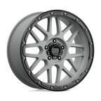 Kmc Km535 Grenade Off-Road 17X9 +18 Matte Gray W/ Matte Black Lip