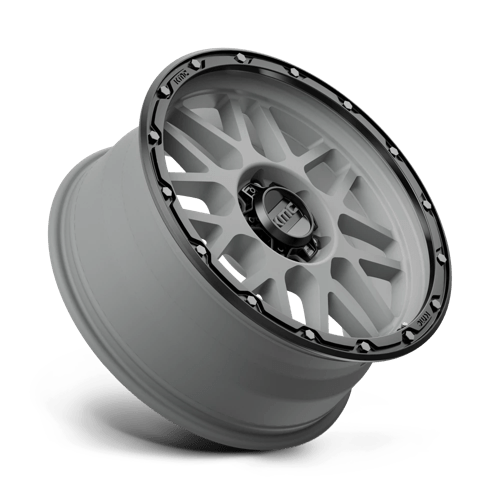 Kmc Km535 Grenade Off-Road 16X8 -6 Matte Gray W/ Matte Black Lip