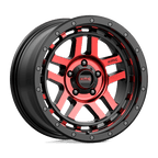 Kmc Km540 Recon 18X8.5 +0 Gloss Black Mach W/ Red Tint