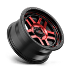 Kmc Km540 Recon 18X8.5 +0 Gloss Black Mach W/ Red Tint