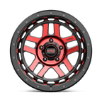 Kmc Km540 Recon 18X8.5 +0 Gloss Black Mach W/ Red Tint