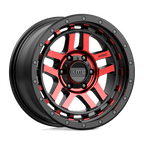 Kmc Km540 Recon 18X8.5 +0 Gloss Black Mach W/ Red Tint