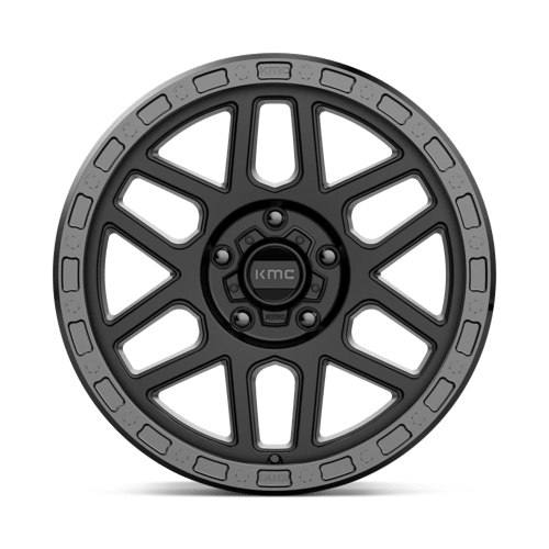Kmc Km544 Mesa 17X9 -12 Satin Black W/ Gloss Black Lip