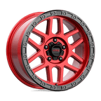 Kmc Km544 Mesa 17X9 -12 Candy Red W/ Black Lip