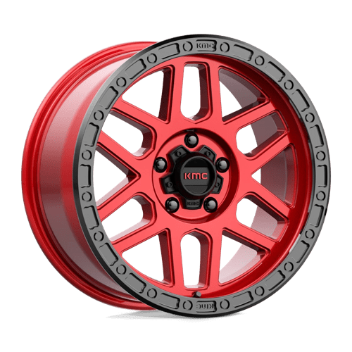 Kmc Km544 Mesa 17X9 -12 Candy Red W/ Black Lip