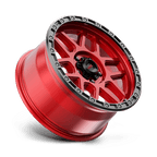 Kmc Km544 Mesa 18X9 +18 Candy Red W/ Black Lip