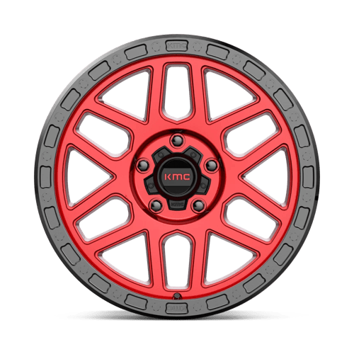 Kmc Km544 Mesa 18X9 +18 Candy Red W/ Black Lip