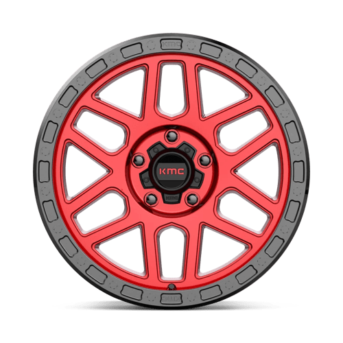 Kmc Km544 Mesa 18X9 +25 Candy Red W/ Black Lip