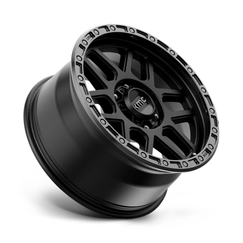 Kmc Km544 Mesa 17X9 +18 Satin Black W/ Gloss Black Lip