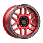 Kmc Km544 Mesa 18X9 +18 Candy Red W/ Black Lip