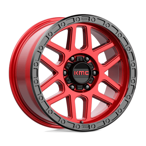 Kmc Km544 Mesa 18X9 +18 Candy Red W/ Black Lip
