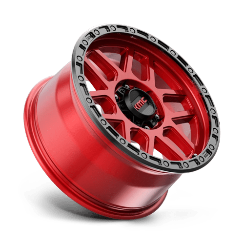 Kmc Km544 Mesa 18X9 +18 Candy Red W/ Black Lip