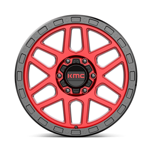 Kmc Km544 Mesa 17X9 +18 Candy Red W/ Black Lip