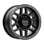 Kmc Km544 Mesa 18X9 +18 Satin Black W/ Gloss Black Lip