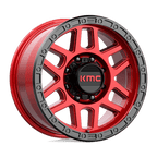 Kmc Km544 Mesa 18X9 +18 Candy Red W/ Black Lip