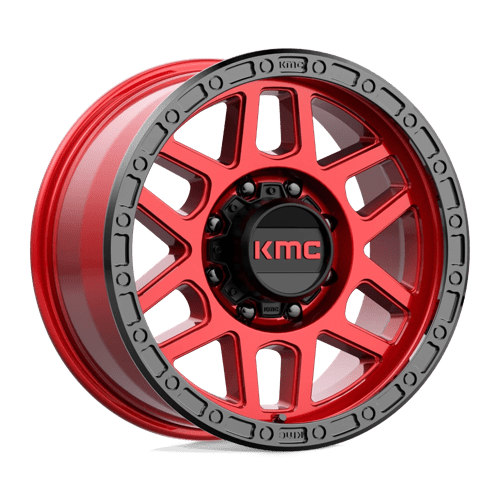 Kmc Km544 Mesa 18X9 +18 Candy Red W/ Black Lip