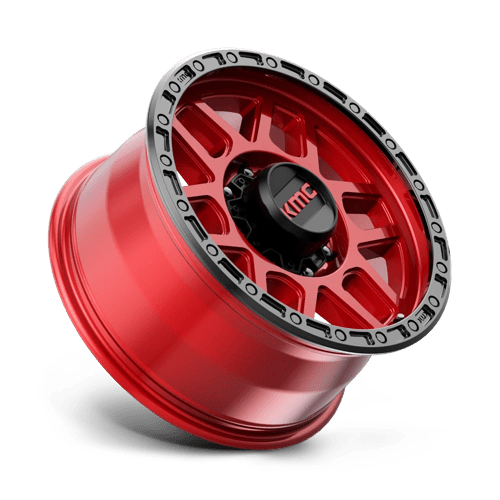 Kmc Km544 Mesa 18X9 +18 Candy Red W/ Black Lip