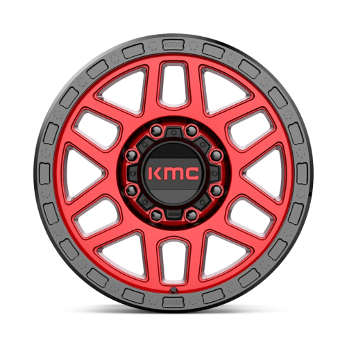 Kmc Km544 Mesa 18X9 +18 Candy Red W/ Black Lip