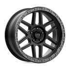 Kmc Km544 Mesa 18X9 +18 Satin Black W/ Gloss Black Lip
